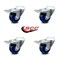 Service Caster 3 Inch Solid Polyurethane Swivel Bolt Hole Caster Set with Total Lock Brake SCC SCC-BHTTL20S314-SPUS-4 - alternate 5